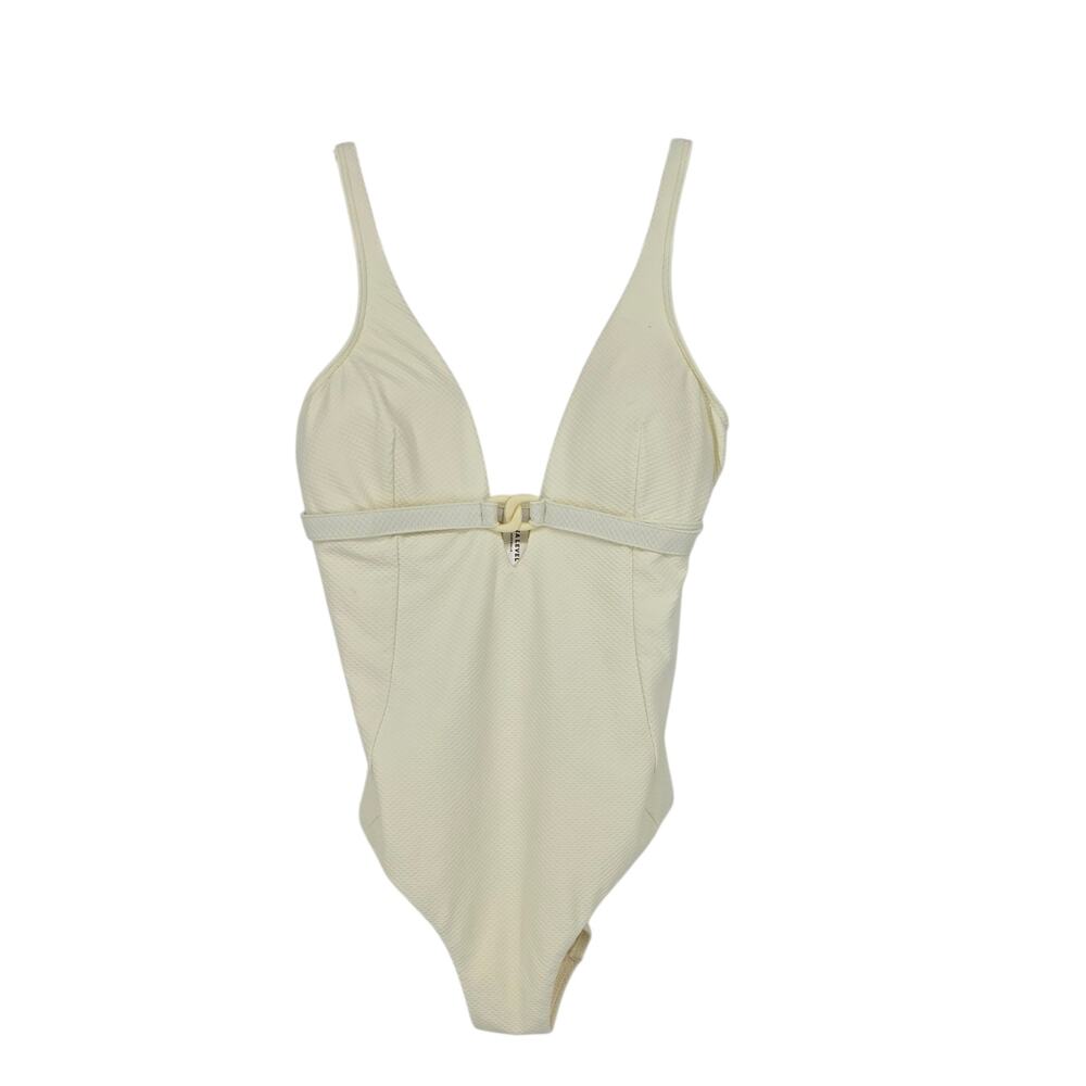 NWOT Sea Level Australia Coconut Cream Nautique Chain One Piece Swimsuit Size 12